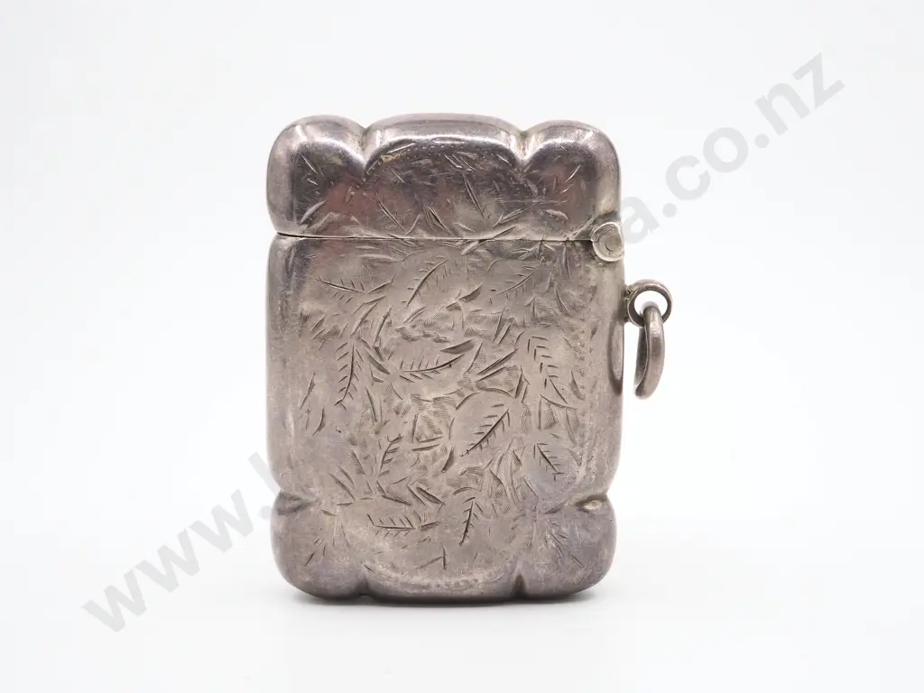 Large Sterling Silver Vesta Case With Vestas Image 1++