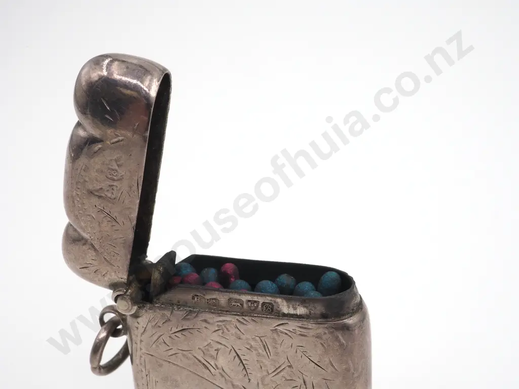 Large Sterling Silver Vesta Case With Vestas Image 1++