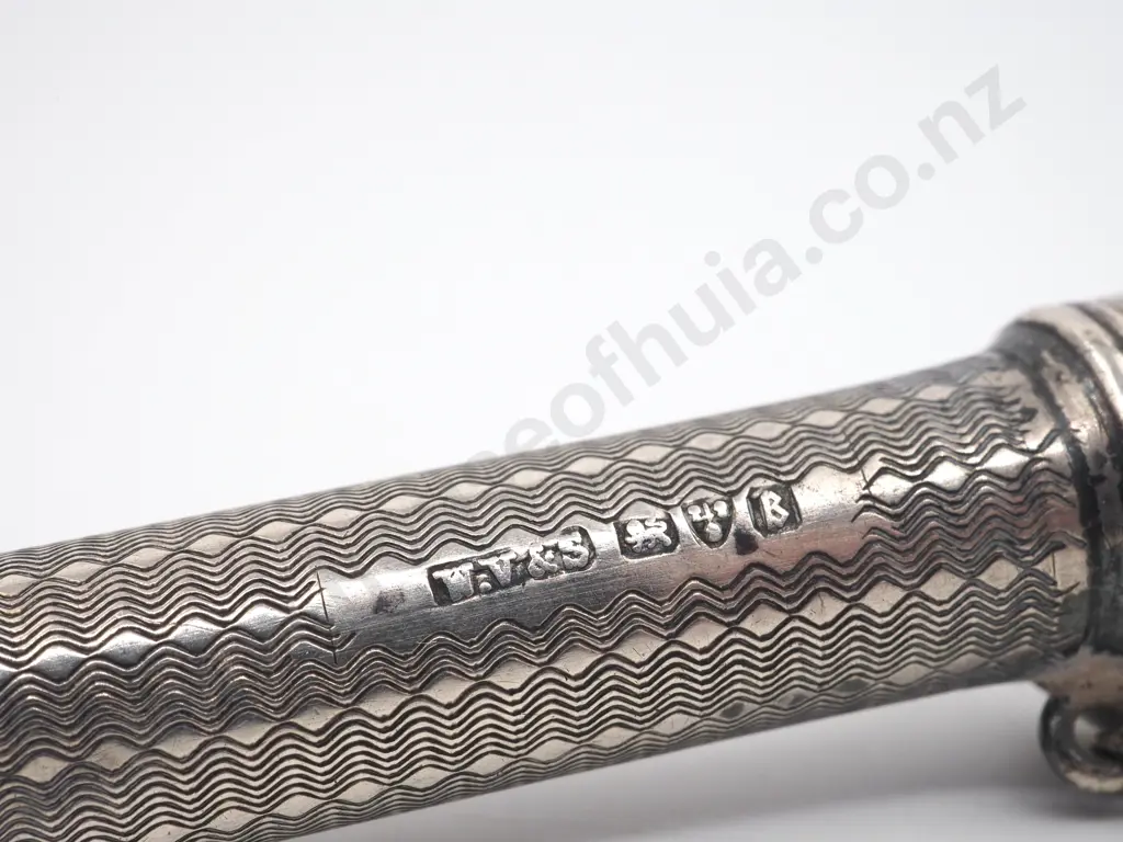 Sterling Silver Cigarette Holder Case & Cigerette Holder w 9ct Gold Rim Image 1++