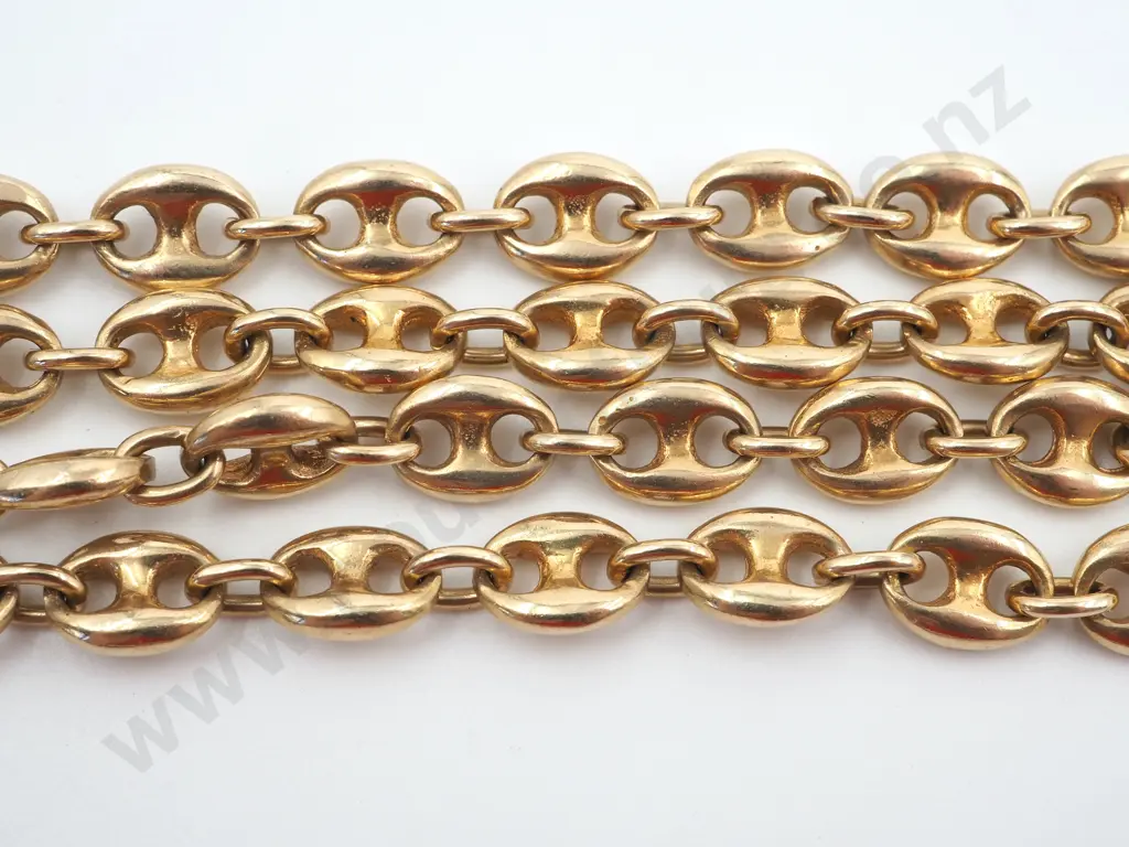 Fancy 9ct Gold Gucci Link Necklace w Valuation for $9,920.00 (Late Entry) Image 1++