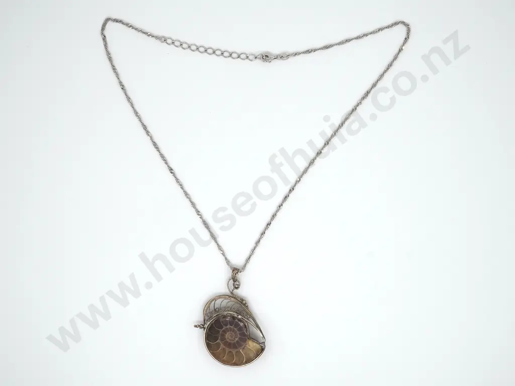Sterling Silver & Ammonite Pendant  Image 1++
