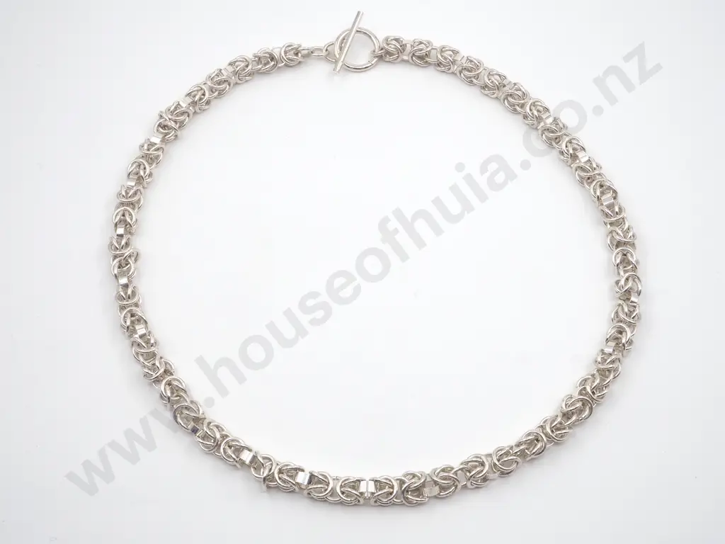 Sterling Silver Fancy Link Necklace Image 1++