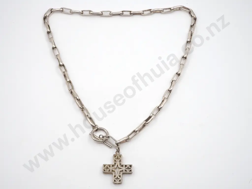 Sterling Silver Fancy Link Chain Necklace Image 1++