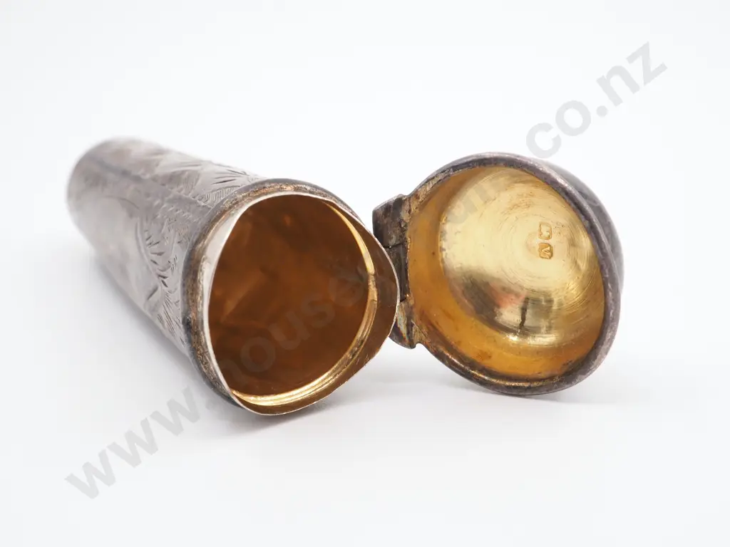 Sterling Silver Cigarette Holder Case Image 1++