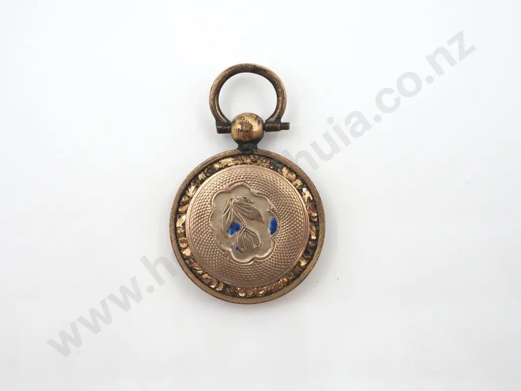 Antique Mourning Pendant in Rolled Gold Image 1++