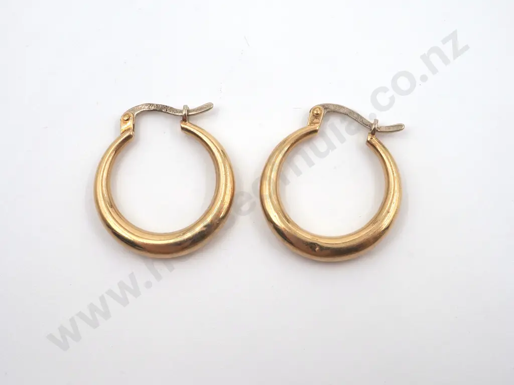 9ct Gold Hoop Earrings  Image 1++