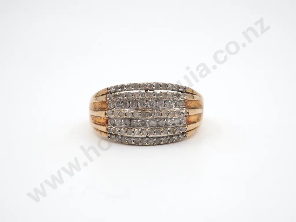 9ct Gold & Diamond Ring Image 1++