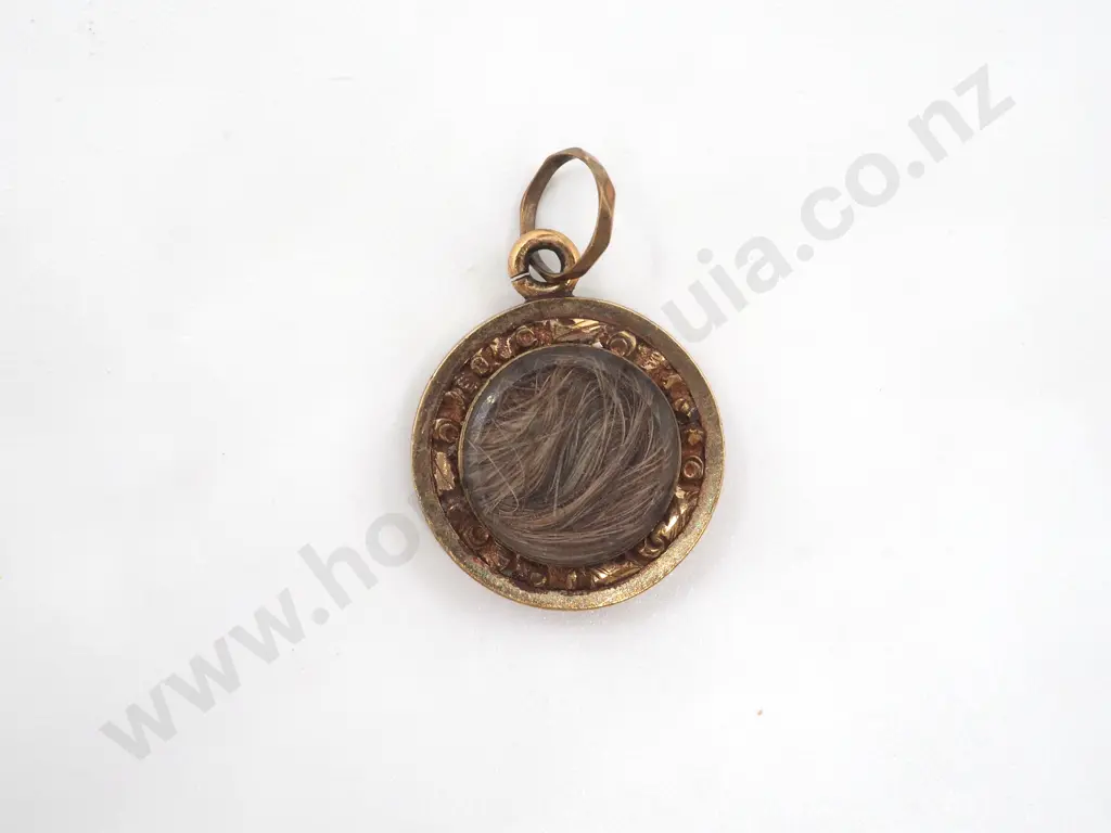 Antique Mourning Pendant in Rolled Gold Image 1++