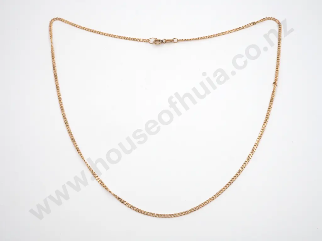 9ct Gold Curb Link Necklace Image 1++