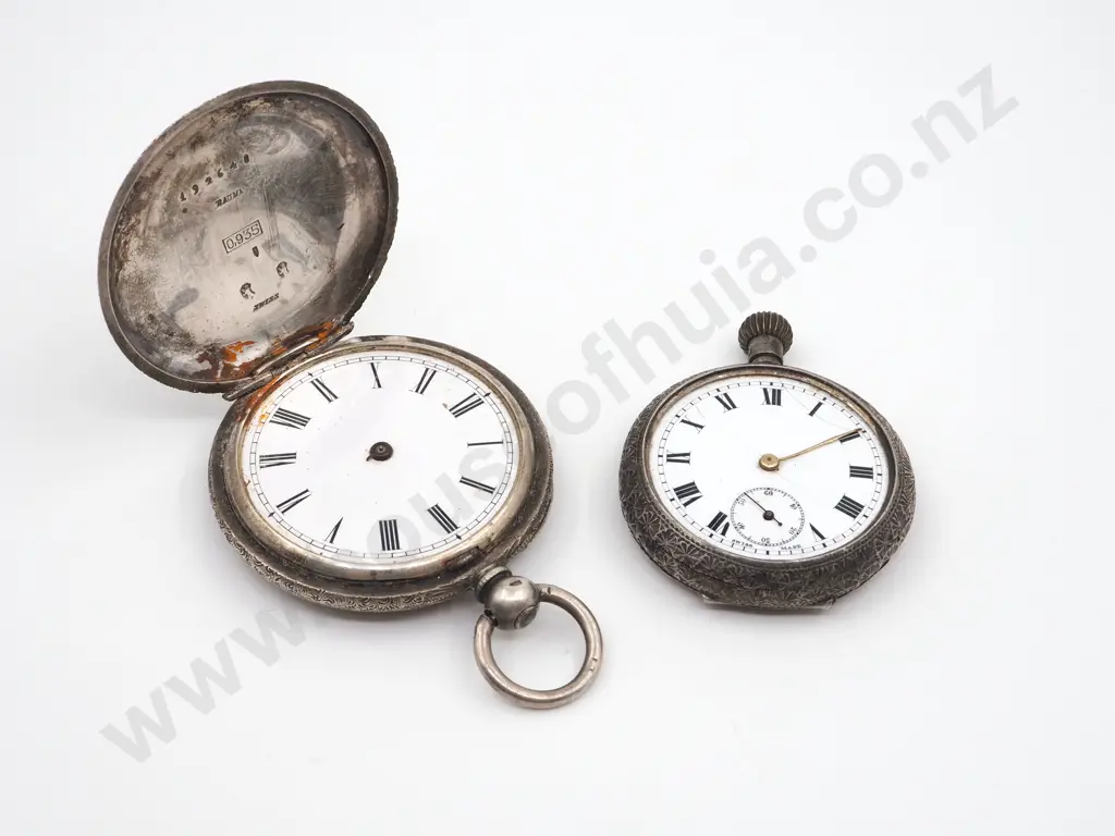 Two Sterling Silver Pocket Watches A/F Image 1++