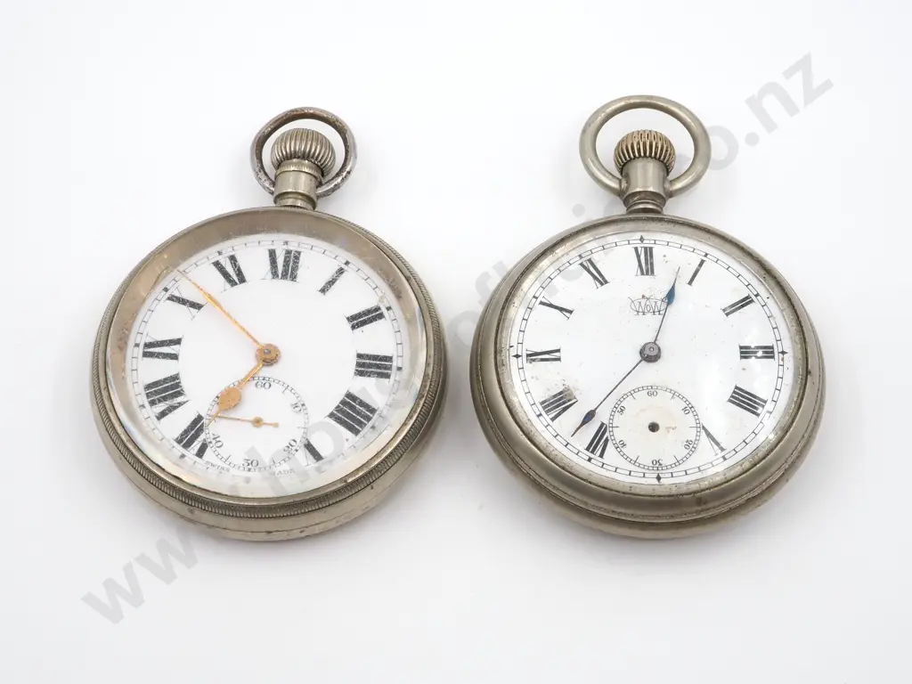 Two Nickel Pocket Watches Image 1++
