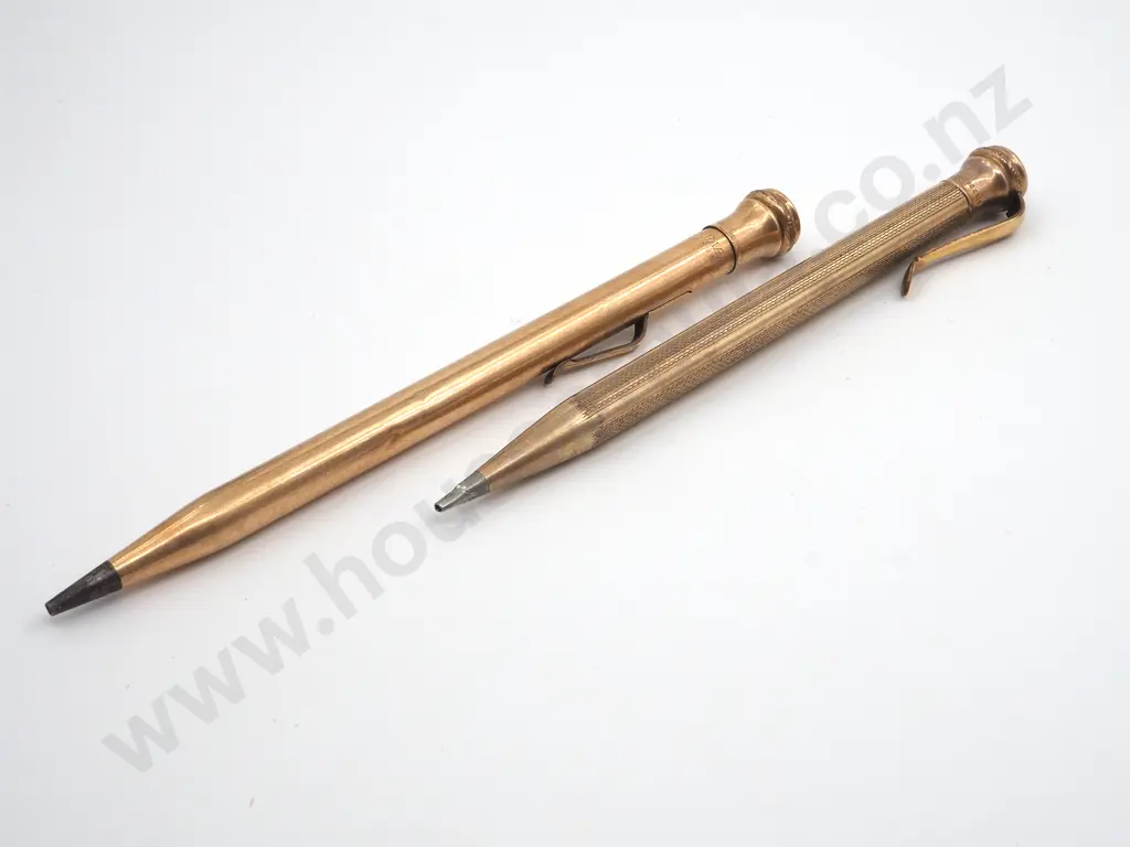 Two Antique Rolled Gold Pencils - One U.S.A. Eversharp Image 1++