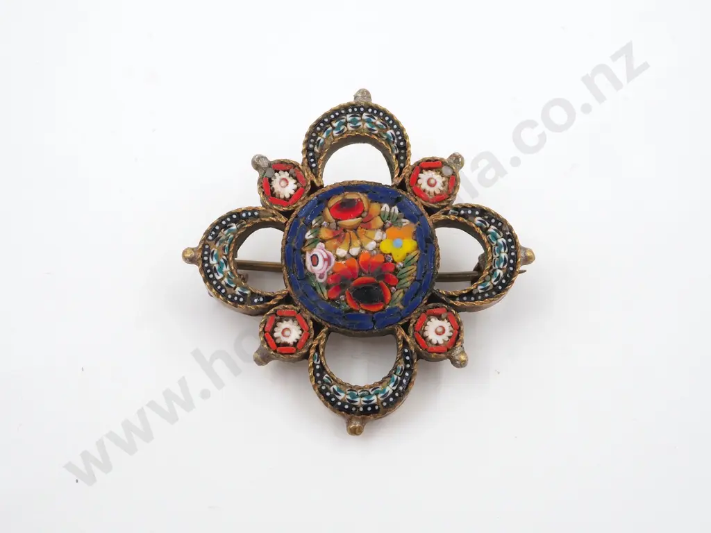 Vintage Micro mosaic Brooch Image 1++