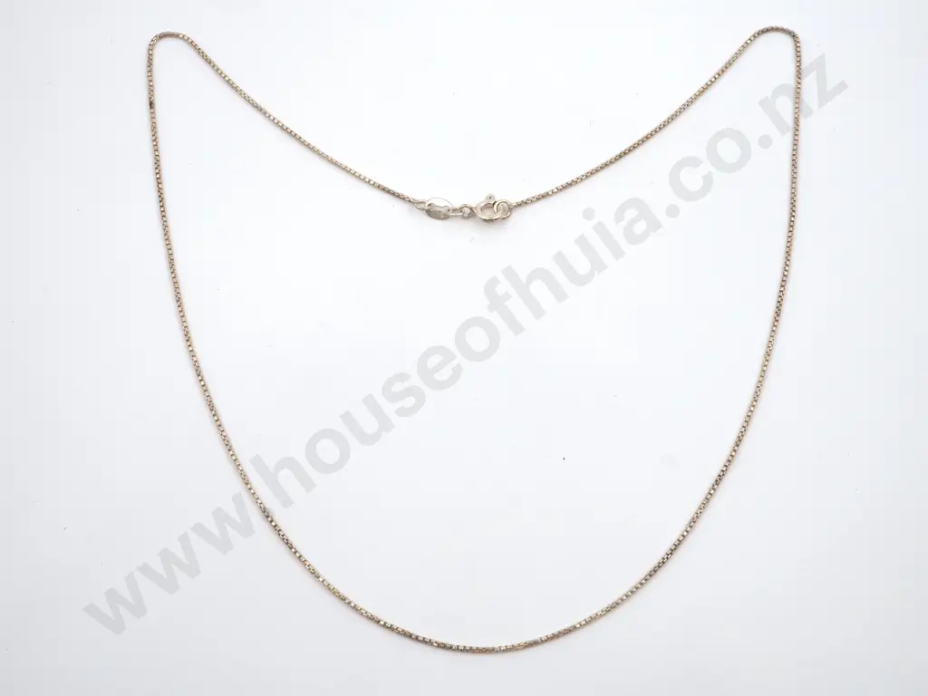 Fine Sterling Silver & Box Link Chain Length 420mm Image 1++