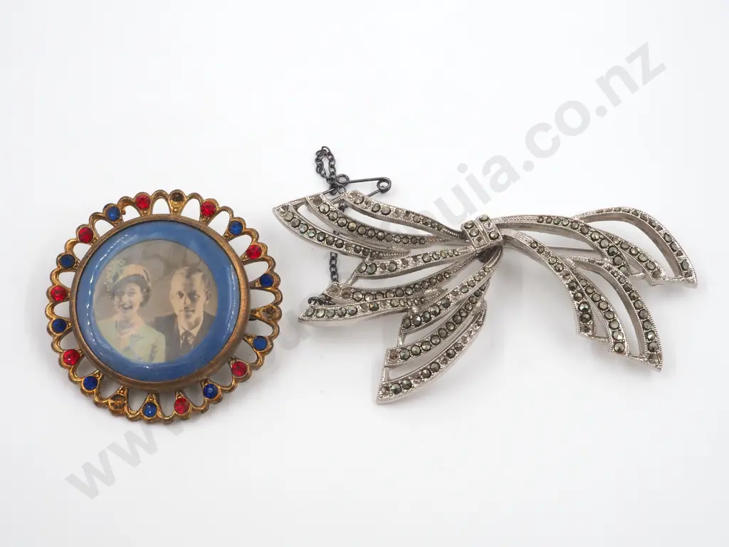 Marcasite Brooch & Royal Interest Brooch  Image 1++