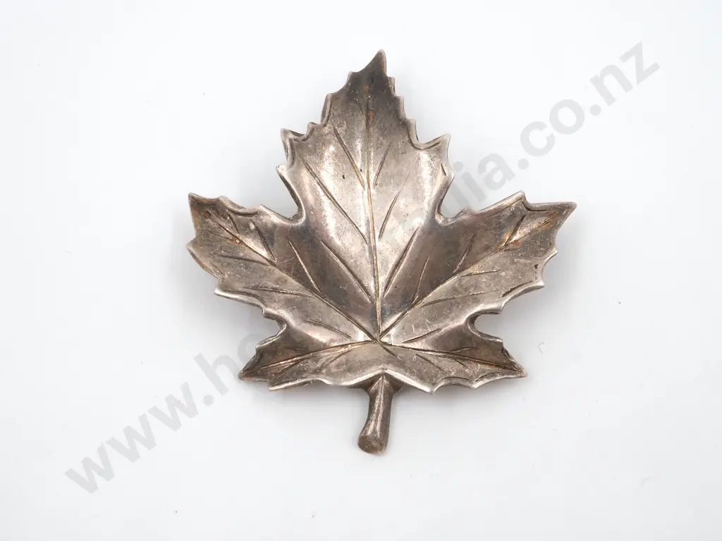 Sterling Silver Brooch in The Form Of A Maple Leaf Image 1++