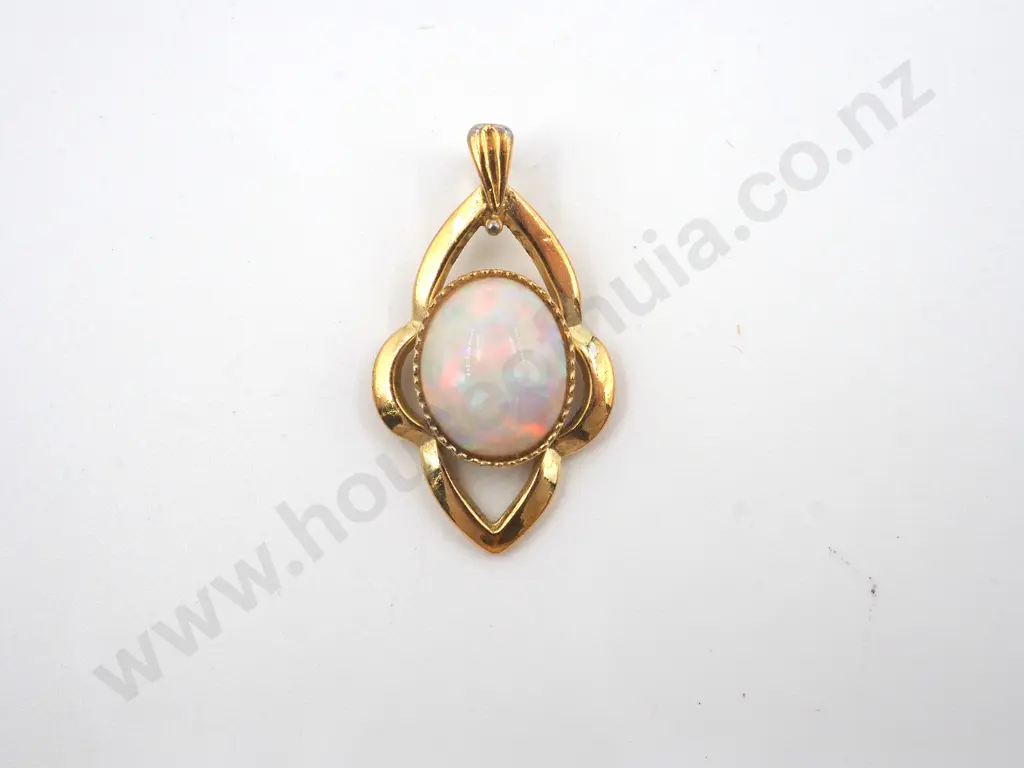 Gold Plated Opal Pendant Image 1++