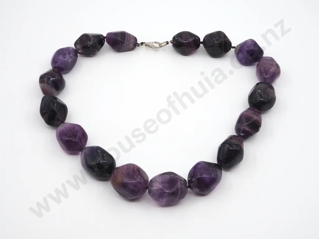 Large Amethyst Bead Necklace Image 1++