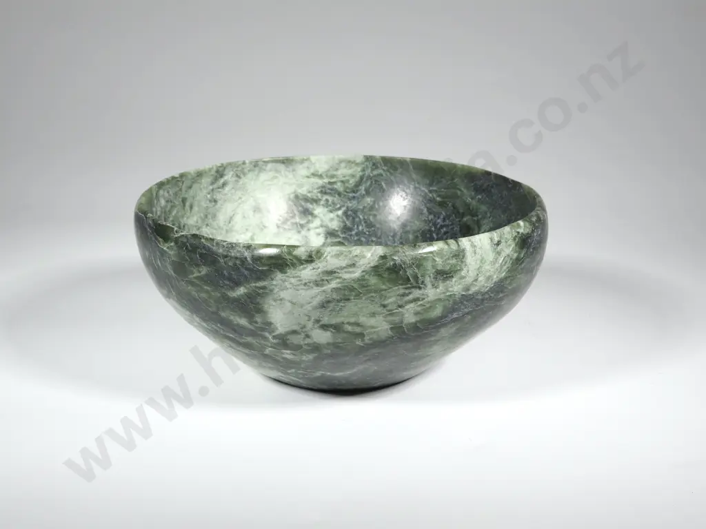 Greenstone Bowl  By Greg Maitland. Diameter 15cms  Image 1++