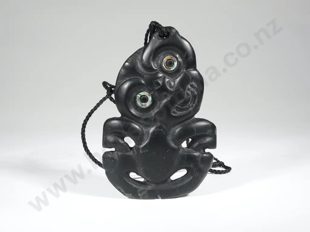 Pounamu Hei Tiki With Plaited Adjustable Necklace Image 1++