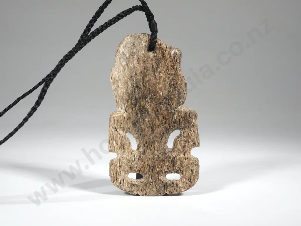 Whalebone Hei Tiki With Plaited Necklace Cord Image 1++