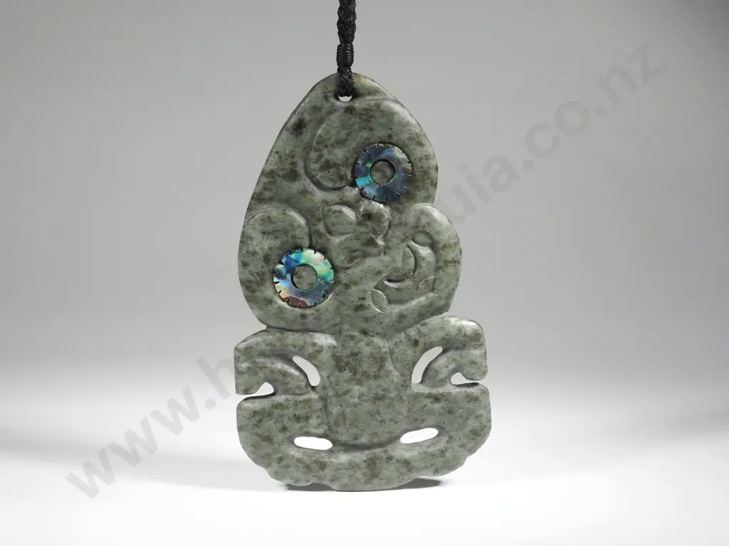 Kokopu Hei Tiki. South Westland. Has Some Translucency. 160mm  x 98mm. Thickness 10mm Image 1++