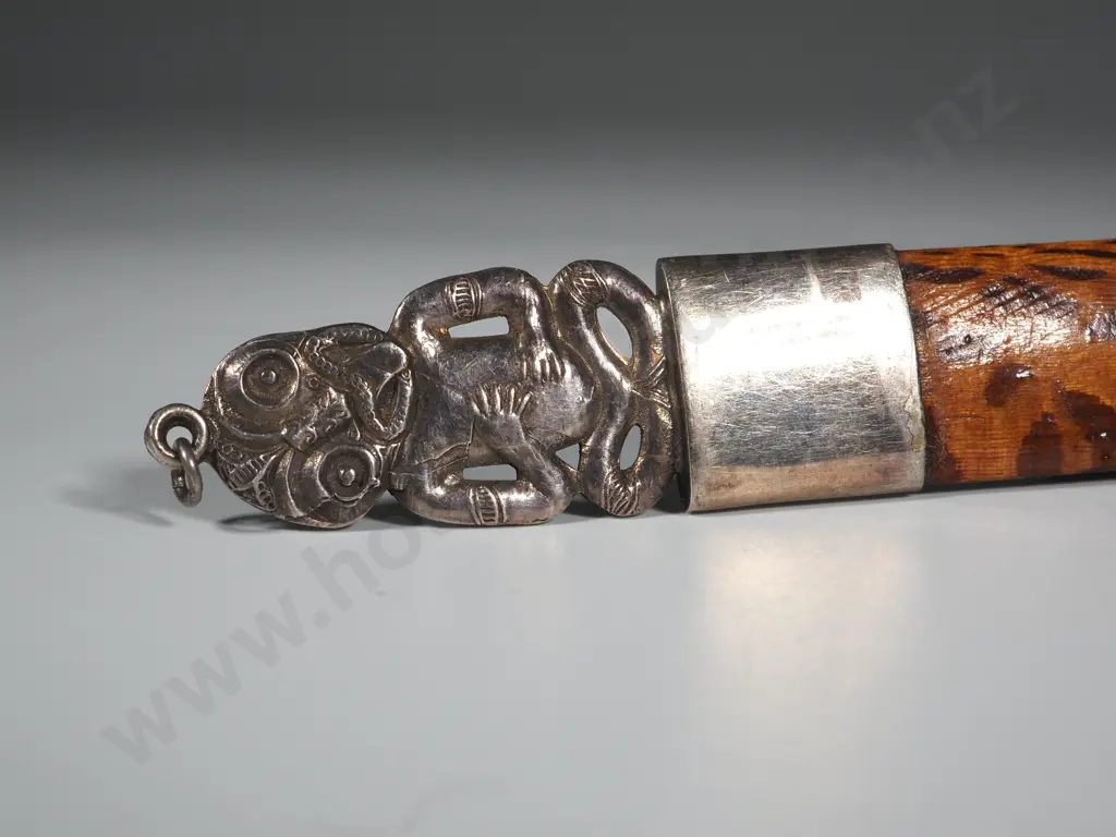 Antique Silver  Tiki & Rewarewa Letter Opener Image 1++