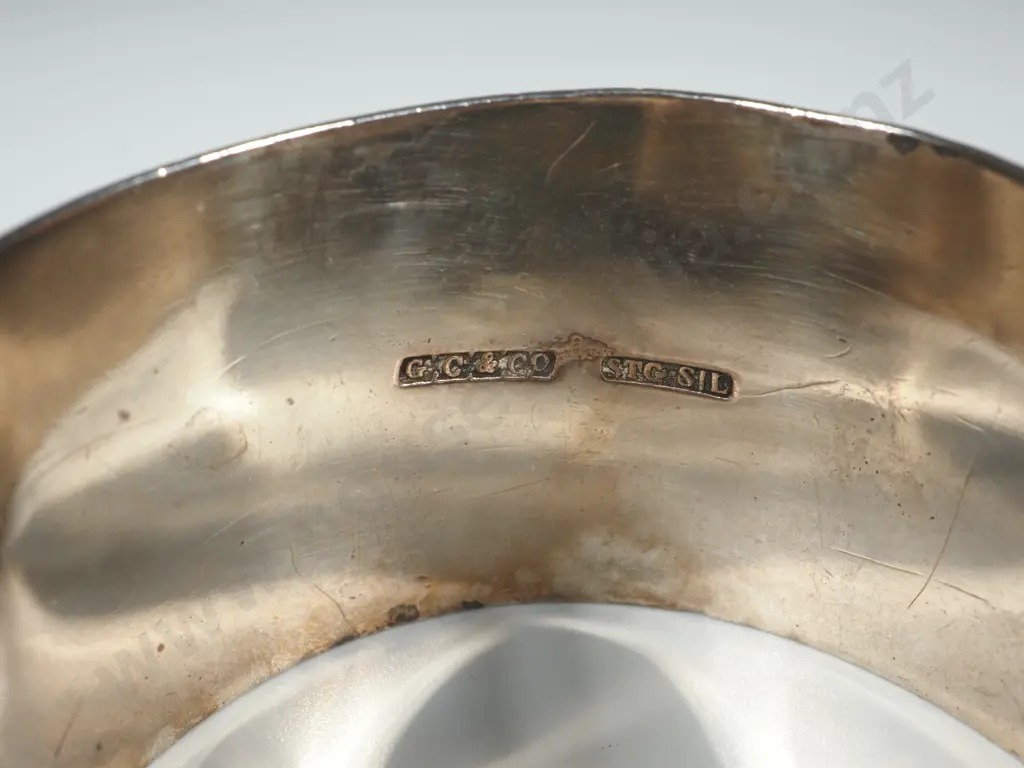 New Zealand Sterling Silver Napkin Ring  G Coates & Co. Christchurch. "Godfrey R. Cracroft Wilson From Grandpa. Image 1++