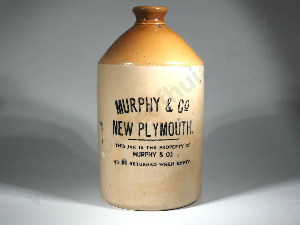 Antique New Zealand Murphy & Co New Plymouth Jar - Rare Non Pictorial Version: Immaculate Condition Image 1++