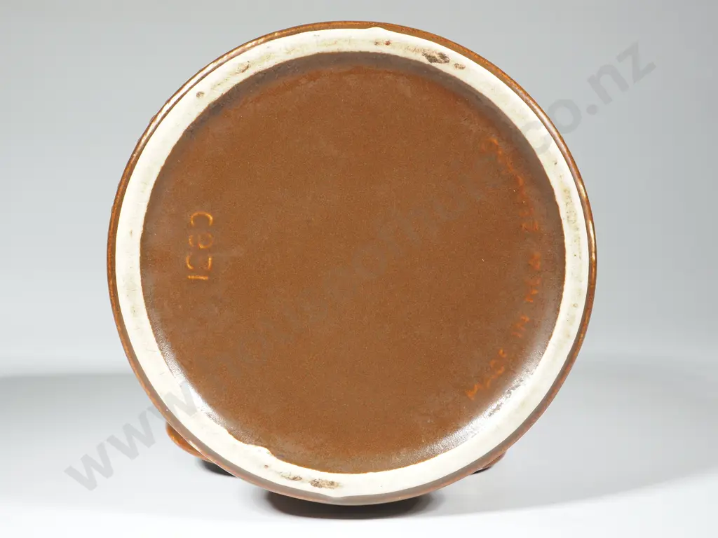 1970s Brown Country Fair Crown Lyn Salt Pig Image 1++