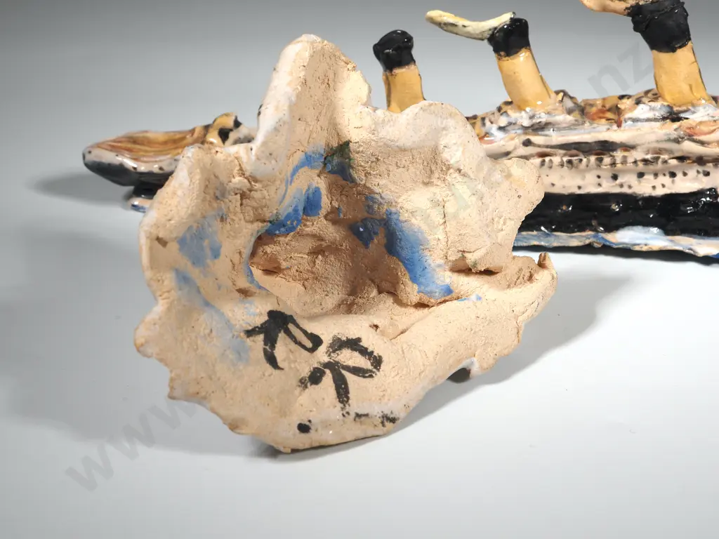 Rare Robert Rapson Pottery Titanic & Iceberg Image 1++