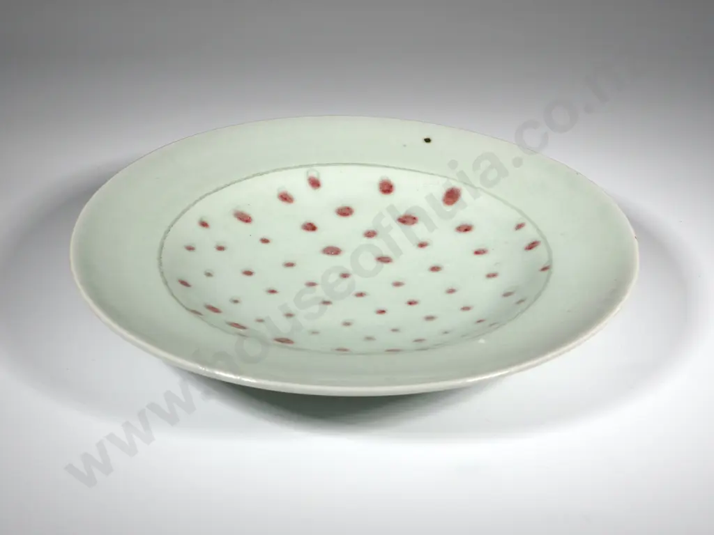 Celadon Glazed Pottery Plate By Jennifer Shearer. Image 1++