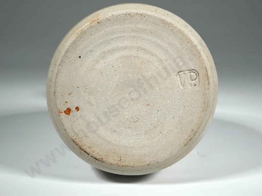Vintage Two Tone Pottery Oil Bottle. Marked NP. Possibly Waimea Pottery Image 1++
