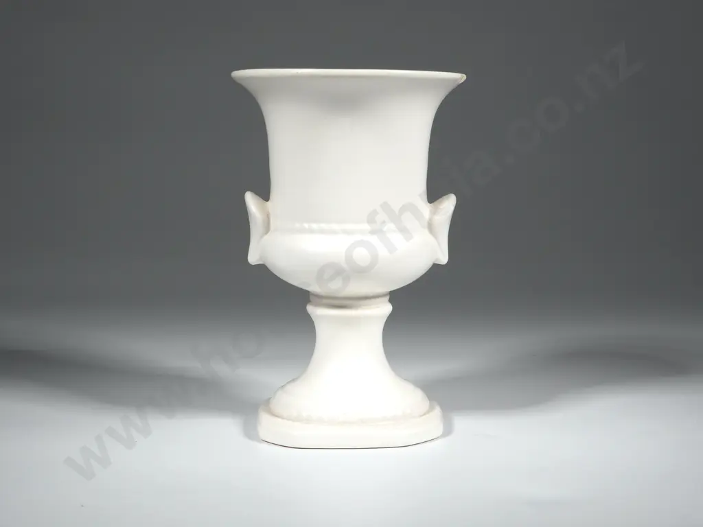 Small Crown Lynn Urn Shaped VaseWith Shell Ears, Embossed No 679 Image 1++