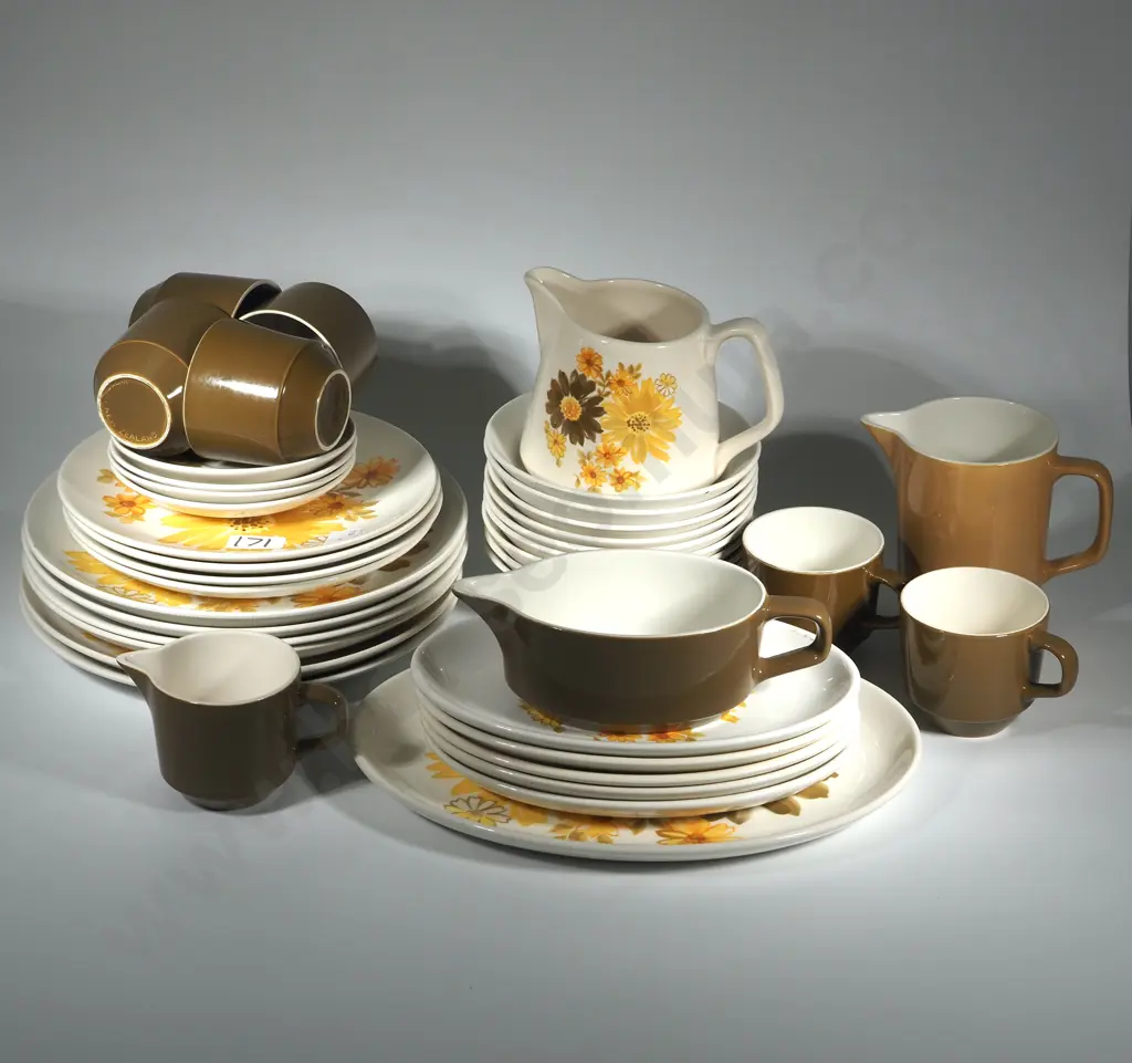 Crown Lynn Topaz Dinner Set  Image 1++
