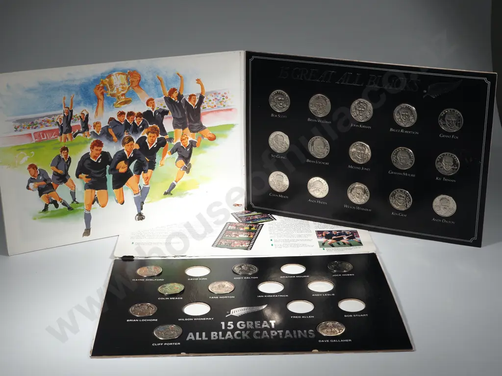 Two All Black Presentation Packs of 15 Coins Image 1++