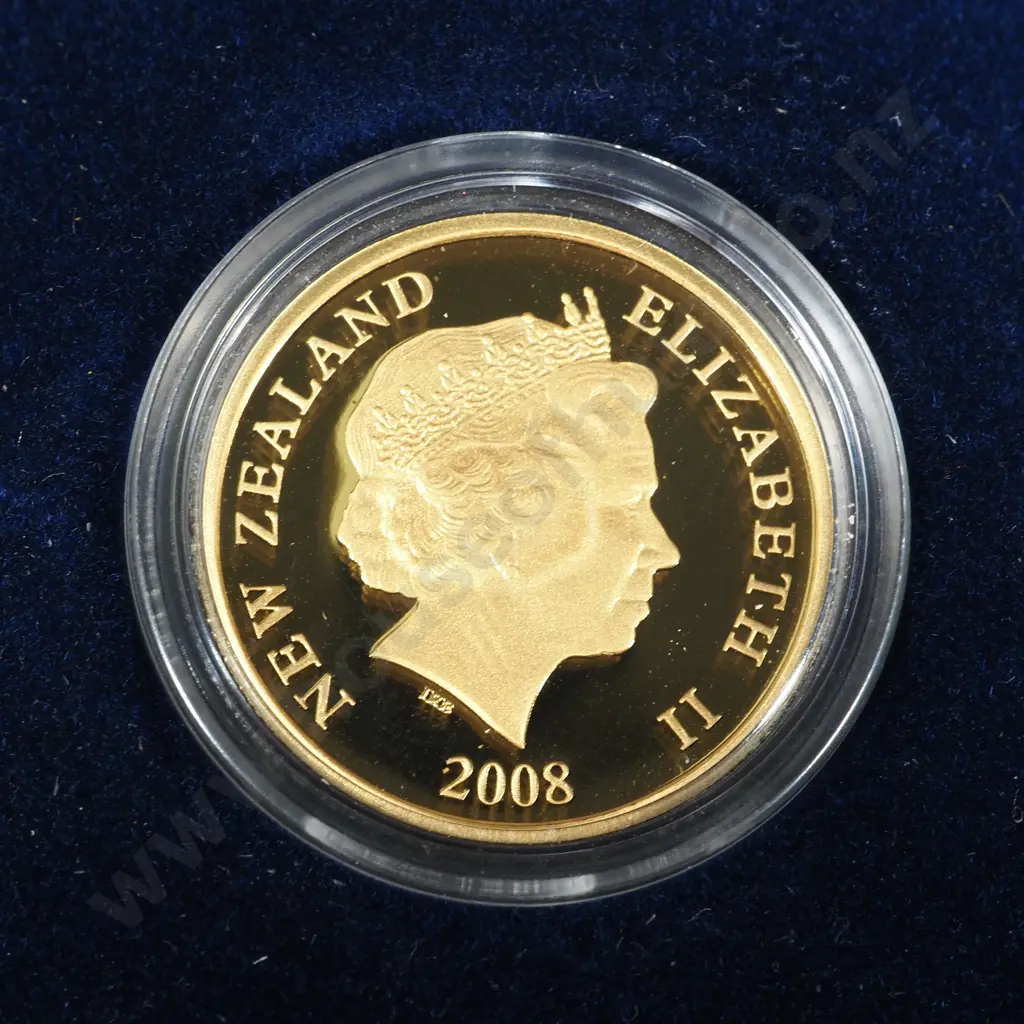 Boxed & Cased Sir Edmund Hillary 1/4oz Gold Proof Ten Dollar Coin  Image 1++