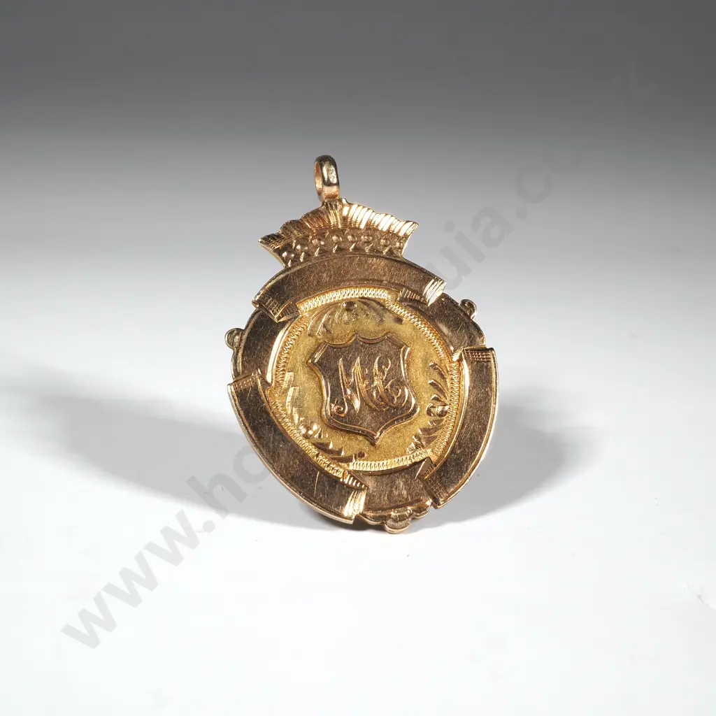 Exceptional 18ct Gold Fob Award for Saving the Lives of Three Māori: Awarded to G. M. Cleghorn. Image 1++