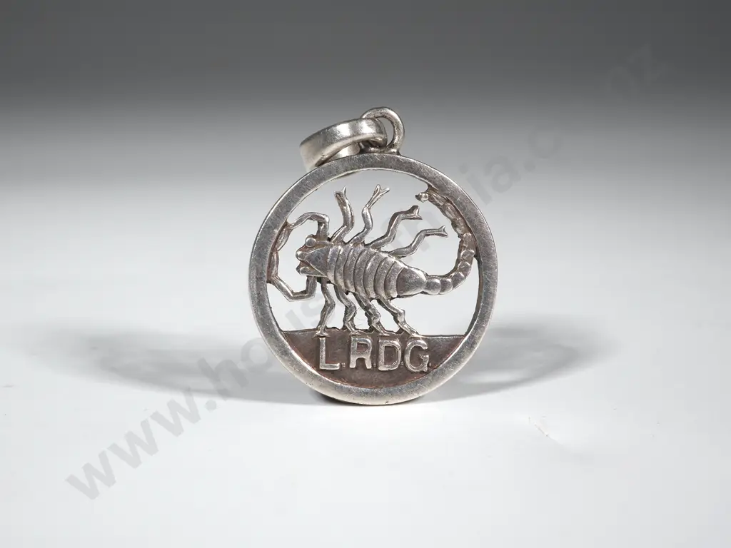 An Extemely Rare Sterling Silver Long Range Desert Group Fob: Made & Marked By Young & Co Auckland.  Circa 1940's Image 1++