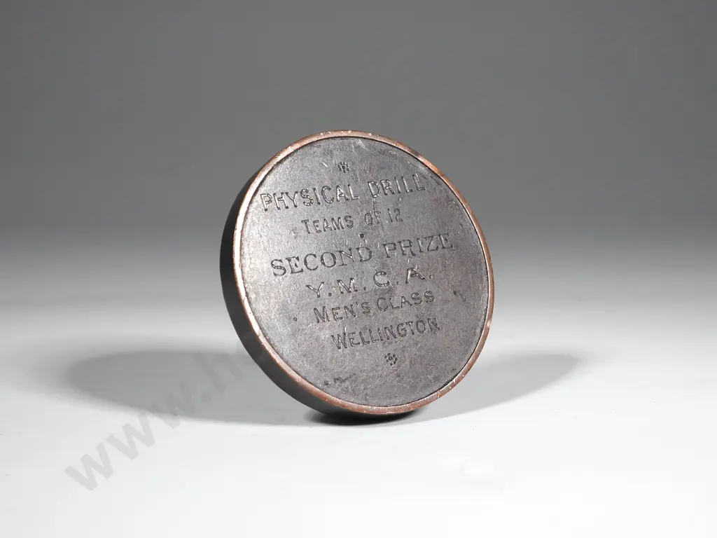 Bronze New Zealand Competitions Society Wellington 1911.Teams Of Twelve Second Prize YMCA Men's Class Wellington Image 1++