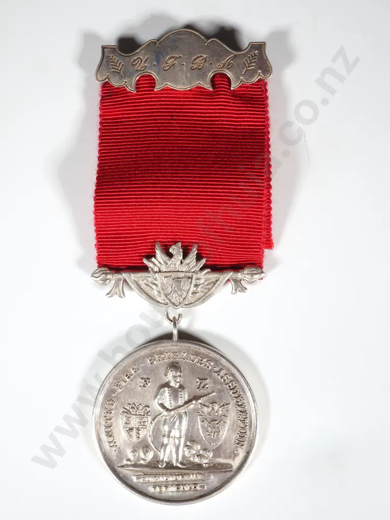 United Fire Brigades of New Zealand Long Service Medal & Ribbon. Presented To Kevin Robinson NZDF Image 1++