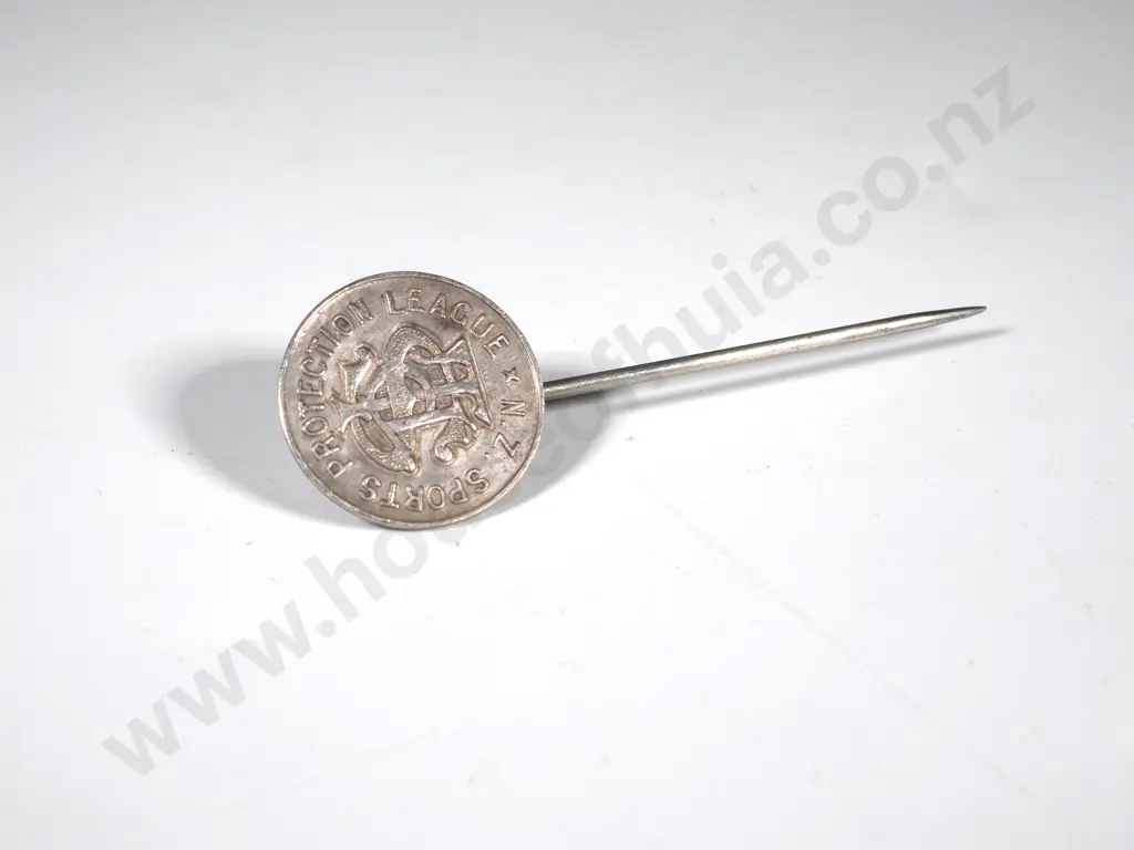 New Zealand Sports Protection League Silver Pin Image 1++