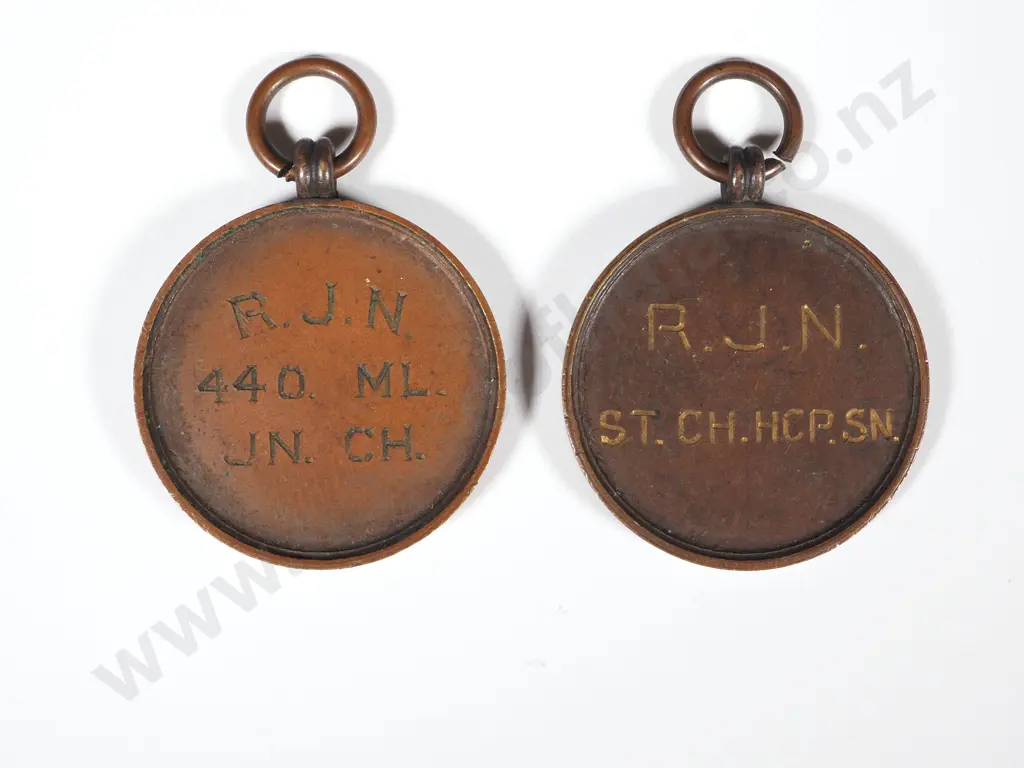 Two Timaru Boys High School Prize Medals Image 1++