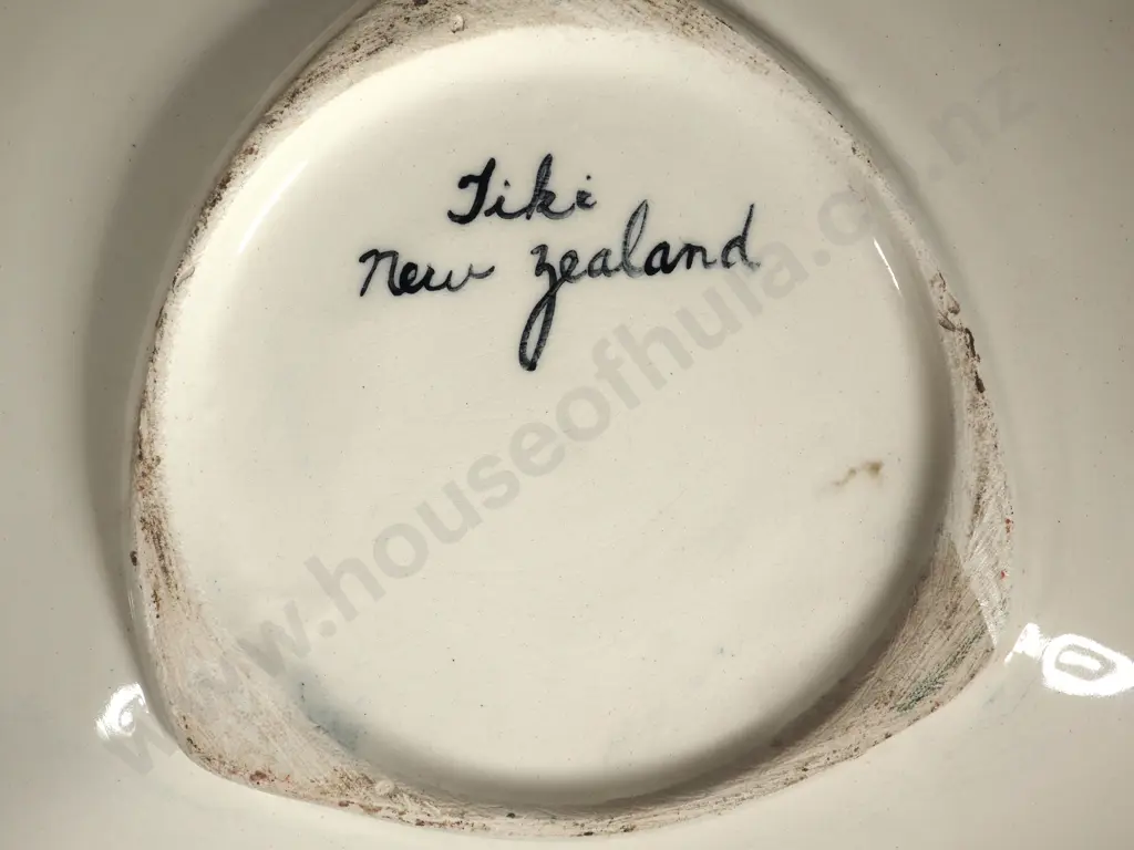 Three Marc Bellaire Hand Painted Plates: One Kiwi & Two Tiki Image 1++