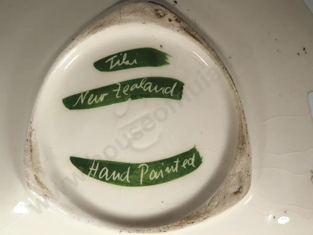 Three Marc Bellaire Hand Painted Plates: One Kiwi & Two Tiki Image 1++