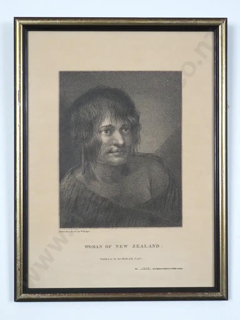 Hodges William Woman Of New Zealand. Drawn From Nature. Head & Shoulders Portrait of A Maori Woman Image 1++