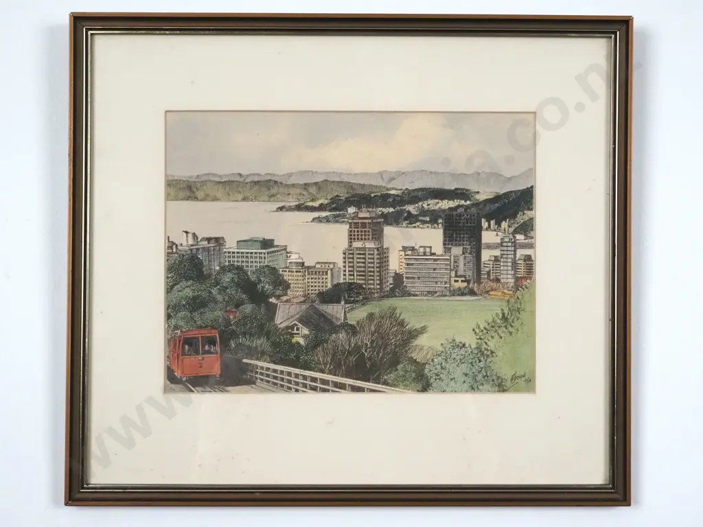 Print ; View of Wellington From the Cable Car Image 1++