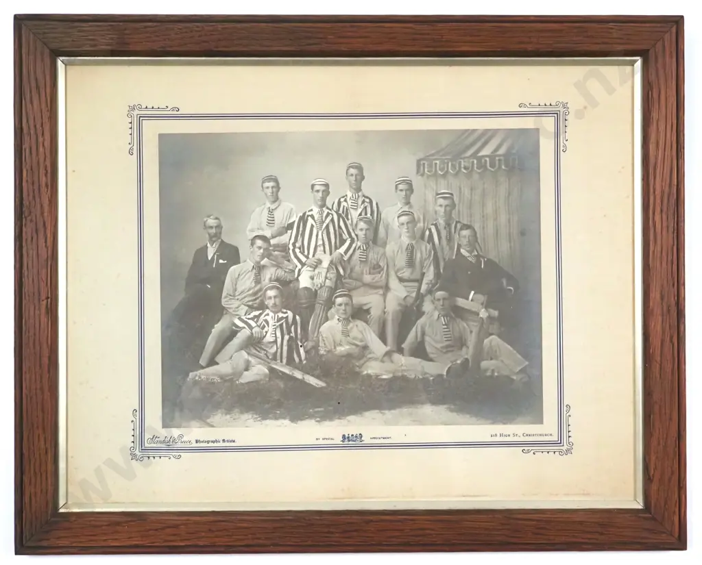 1902. Christ College 1st XI Studio Photo Image 1++