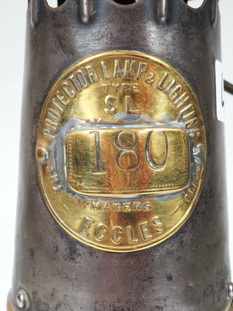 Eccles Brass & Steel Miner's Safety Lamp  Image 1++