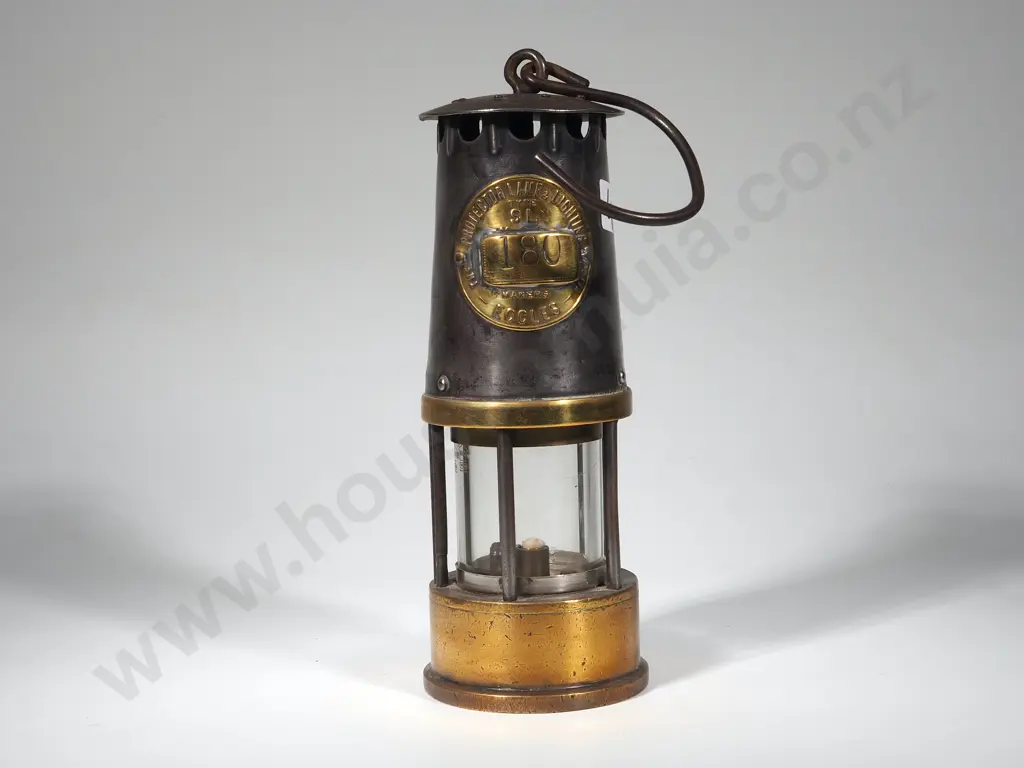 Eccles Brass & Steel Miner's Safety Lamp  Image 1++